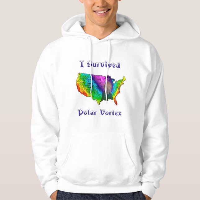 Jag Överlevt Polar Vortex Hoodie (Framsida)
