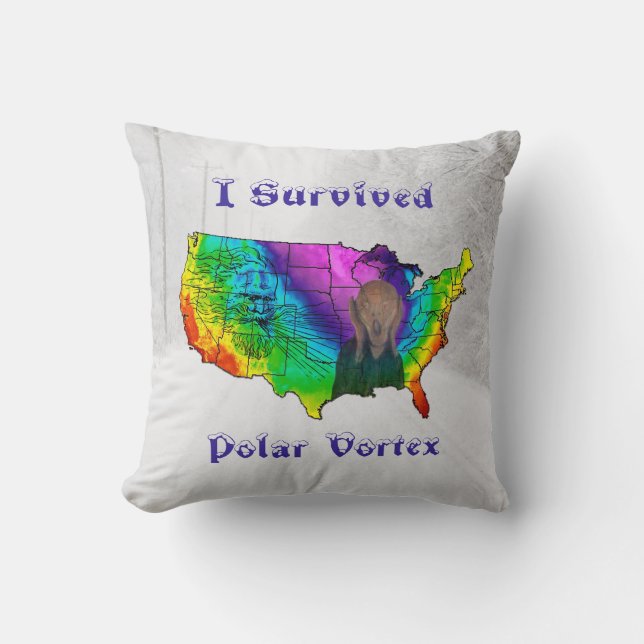 Jag Överlevt Polar Vortex Kudde (Framsida)