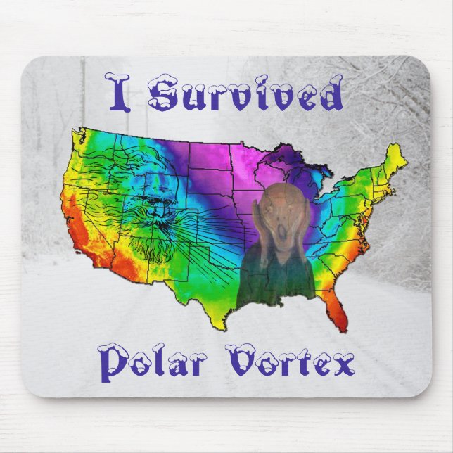 Jag Överlevt Polar Vortex Musmatta (Framsidan)