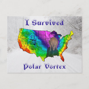 Jag Överlevt Polar Vortex Vykort