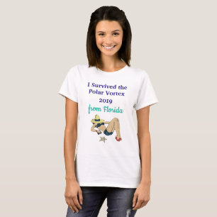 Jag Överlevt Polarna Vortex från Florida Humor T Shirt