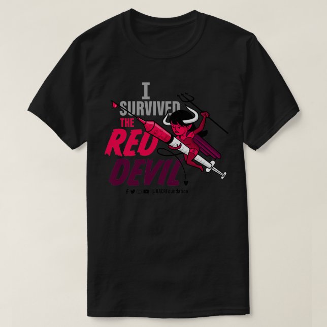 Jag Överlevt Red Djävulen T Shirt (Design framsida)