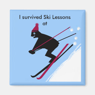 Jag överlevt skidlektioner på magnet