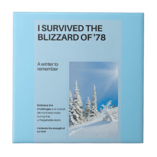 Jag Överlevt Snöstorm 1978 Kakelplatta