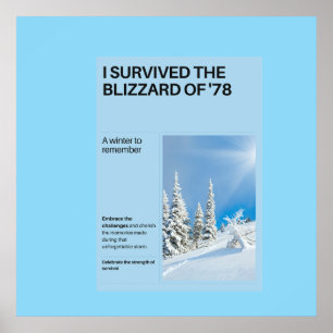 Jag Överlevt Snöstorm 1978 Poster