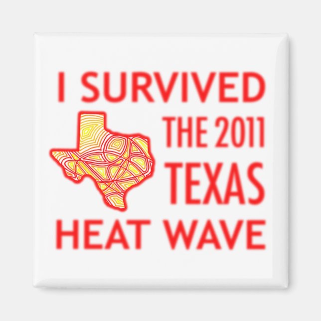 Jag Överlevt Texas Heat Wave 2011 Magnet (Framsidan)