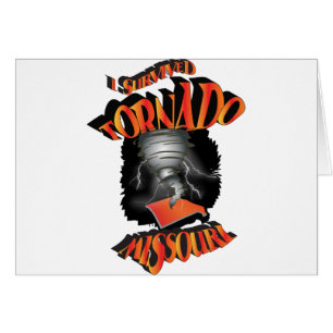 Jag Överlevt Tornadot Missouri Hälsningskort