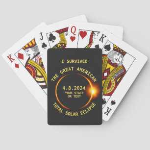 Jag Överlevt Total Solar Eclipse 4.8.2024 USA Casinokort