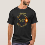 Jag Överlevt Total Solar Eclipse 4.8.2024 USA Tee Shirt<br><div class="desc">Såg du den Underbara amerikanska solnedgången den 8 april 2024? Fantastisk! Coolans garanti är perfekt för att hedra minnet av händelsen - designen har en mörk silhuett från måne som döljer sol med en orange glöd. Lägg till läges- eller anpassningsbar. Perfektens skjorta för barn och vuxnor som överskuggar fläkt, astronomer,...</div>