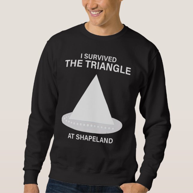 Jag Överlevt triangeln i Shapeland Lång Ärmad Tröja (Framsida)