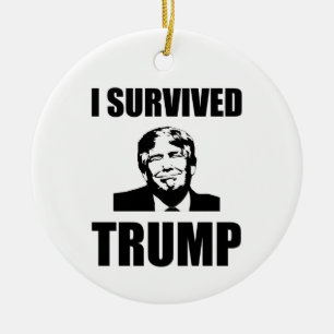 Jag Överlevt Trump 2020: Valets anti-trump Julgransprydnad Keramik