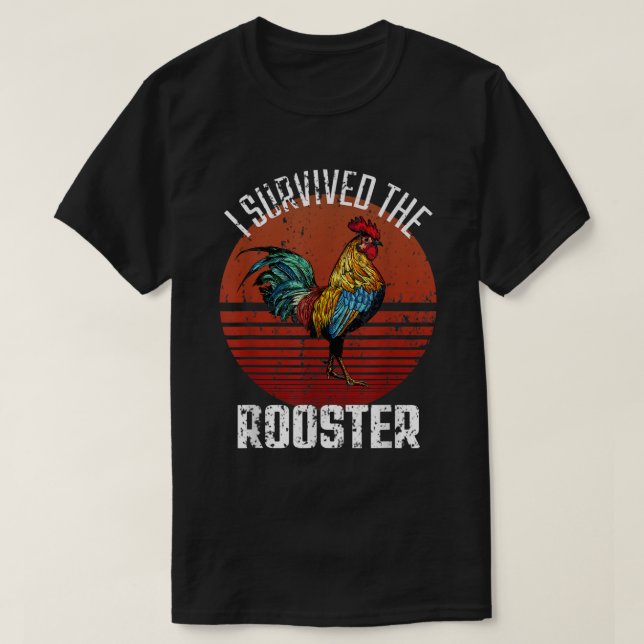 Jag Överlevt Tupp-flotta Chicken Älskare T Shirt (Design framsida)