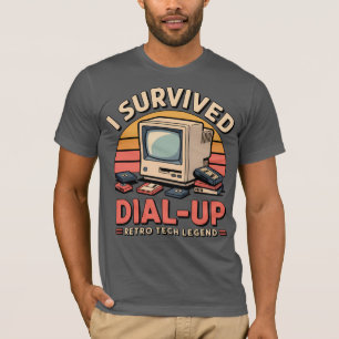 Jag Överlevt uppringning - Retro Tech Legend Shirt T