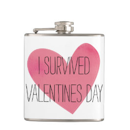 Jag överlevt valentines day-kolv fickplunta