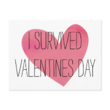 Jag Överlevt Valentines day vykort