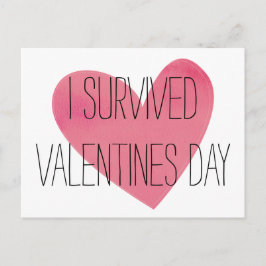 Jag Överlevt Valentines day vykort