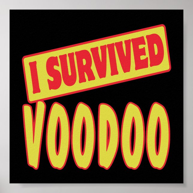 JAG ÖVERLEVT VOODOO POSTER (Framsidan)