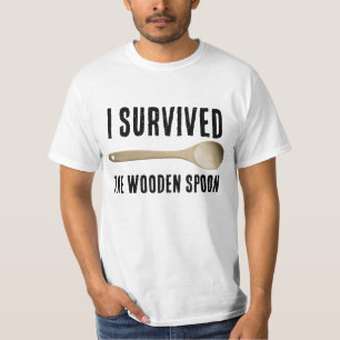 Jag ÖVERLEVT WOODEN SPOON, Lustigt T-shirts