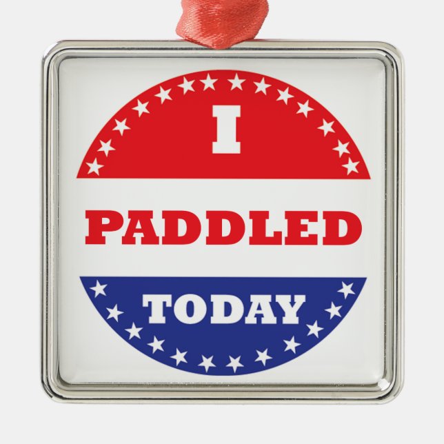Jag Paddade idag Julgransprydnad Metall (Framsidan)