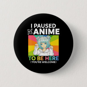 Jag pajade djuret för att vara här Kawaii Manga An Knapp