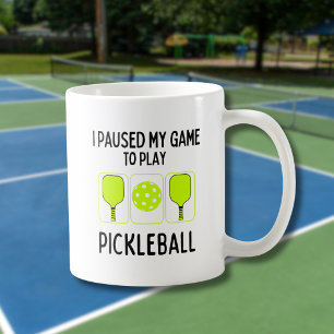 Jag pajade mitt spel för att spela pickleball kaffemugg