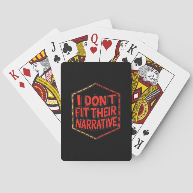 Jag passar inte in i deras narrativ casinokort (Baksidan)
