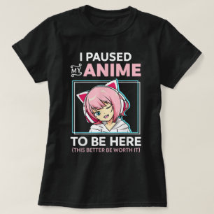 Jag Pausade Min Anime Roliga Otaku-design T Shirt