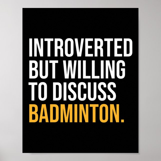 Jag pausade min badminton. poster (Framsidan)
