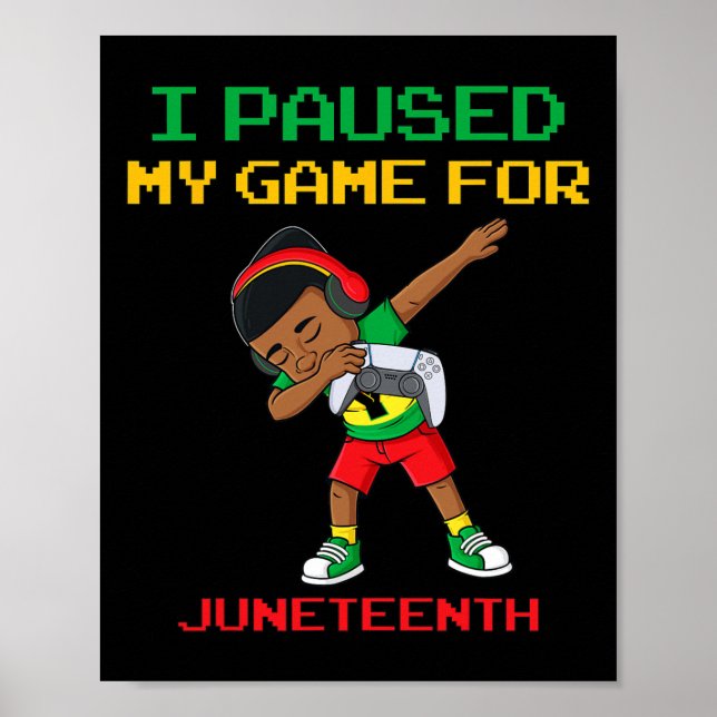 Jag pausade mitt spel för 1900 Dabbing Boys Kids Poster (Framsidan)