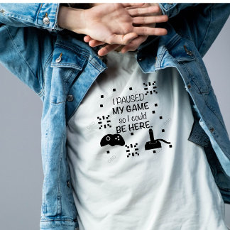 Jag pausade mitt spel för att vara här, gamerhumor t shirt