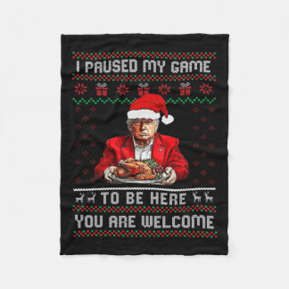 Jag pausade mitt spel för att vara här julklapp Pa Fleecefilt