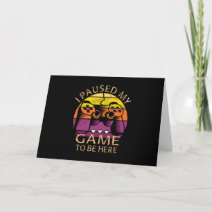 Jag pausade mitt spel för att vara här kort