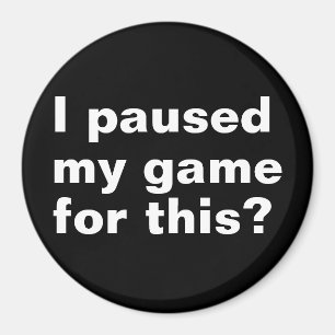 Jag pausade mitt spel för det här? magnet