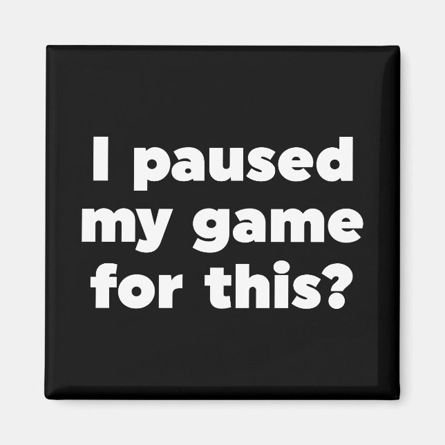 Jag pausade mitt spel för det här? magnet (Framsidan)