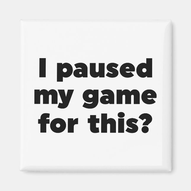 Jag pausade mitt spel för det här? magnet (Framsidan)