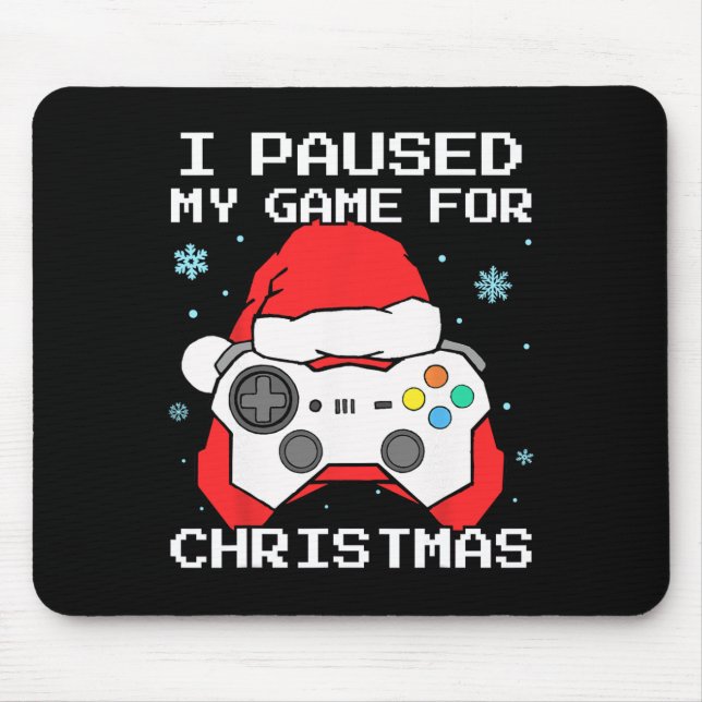 Jag pausade mitt spel för julspel musmatta (Framsidan)