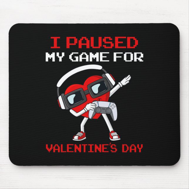 Jag pausade mitt spel för Valentines day Heart Boy Musmatta (Framsidan)