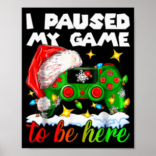 Jag Pausade Mitt Spel Jul Nötknäppare Docka Roligt Poster
