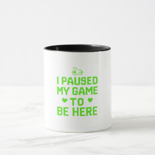 Jag pausade mitt spel Neon Pixel Art Mugg