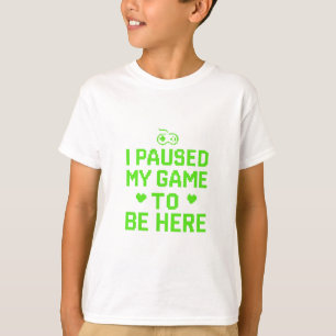 Jag pausade mitt spel Neon Pixel Art T Shirt
