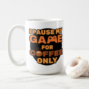 Jag pausar bara mitt spel för kaffe - roligt spel kaffemugg