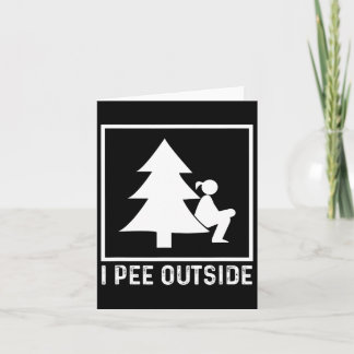 Jag Pee Exside Girl Sign Funny Camping Hiking Outd Kort