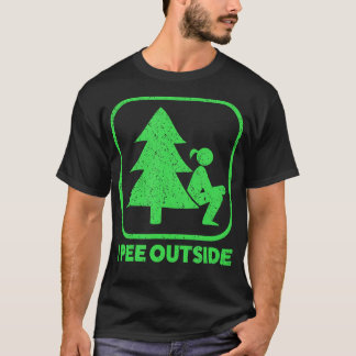 Jag Pee Exside Girl Sign Funny Camping Hiking T Shirt