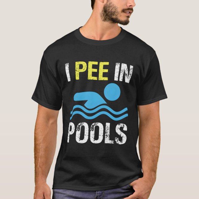 Jag Pee i Bassäng T Shirt (Framsida)
