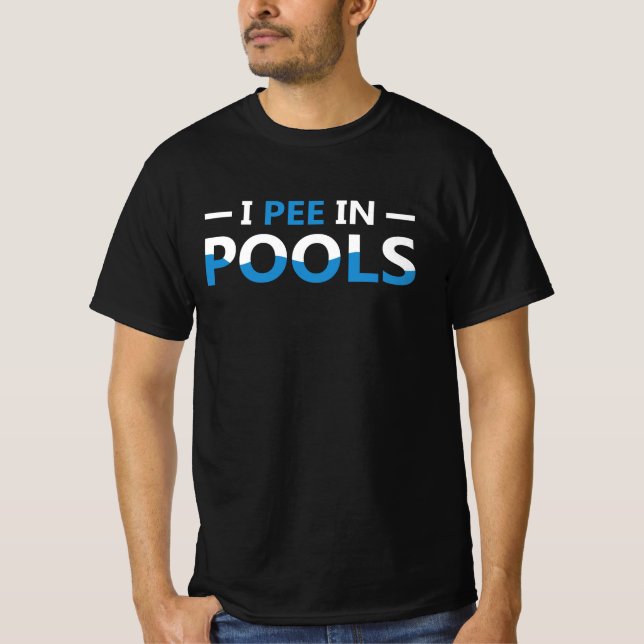 Jag Pee i Bassäng T Shirt (Framsida)