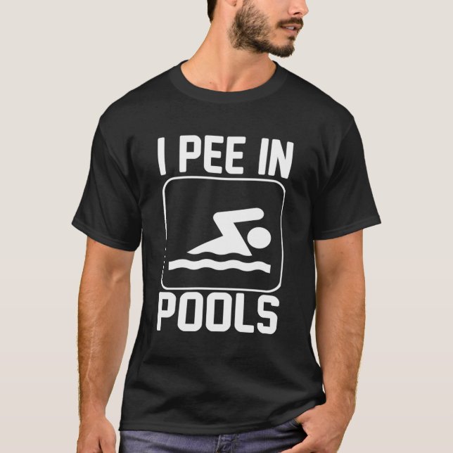 Jag Pee i Bassäng T Shirt (Framsida)
