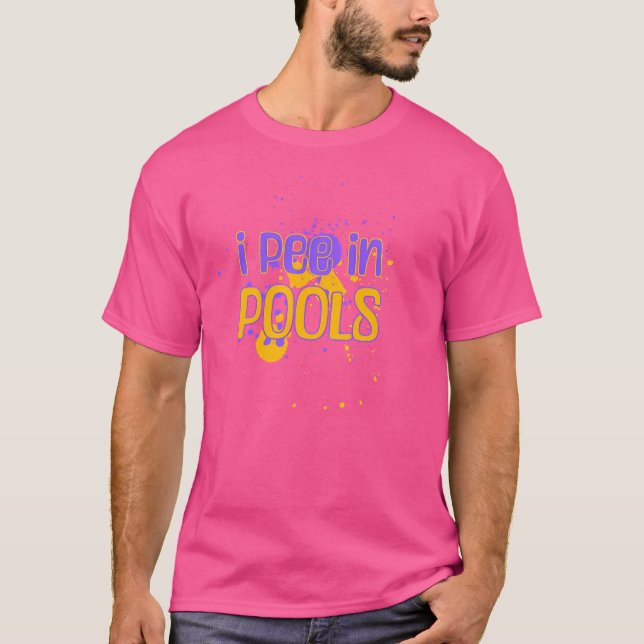 Jag Pee i Bassäng T Shirt (Framsida)