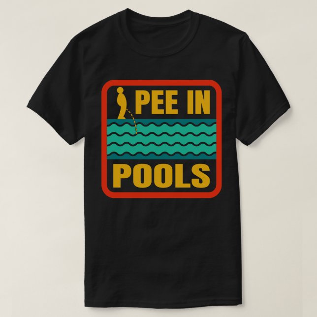 Jag Pee in Bassäng Funny Summer T Shirt (Design framsida)