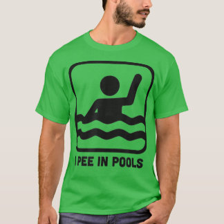 Jag Pee in Bassäng Funny Swimming-tecken T Shirt