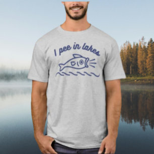 Jag Pee in Sjöar Funny Fishing Shirt T